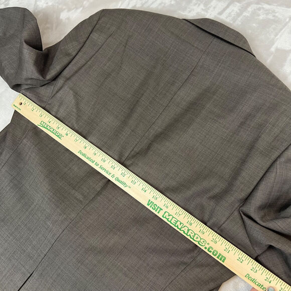 Chaps Ralph Lauren Blazer Mens 43 Brown Two Button Sport Coat Career Work Preppy - Picture 10 of 12